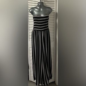 Mlle Gabrielle Summer Strapless Striped lightweight pants romper